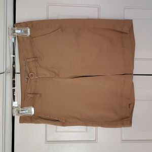 School uniform Celebrity Pink Smart Pant Khaki shorts. Juniors size 0.